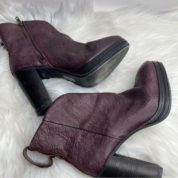 Free People Pebbled Leather Bolo Bandit Boot in Wine 40 - Picture 5 of 11